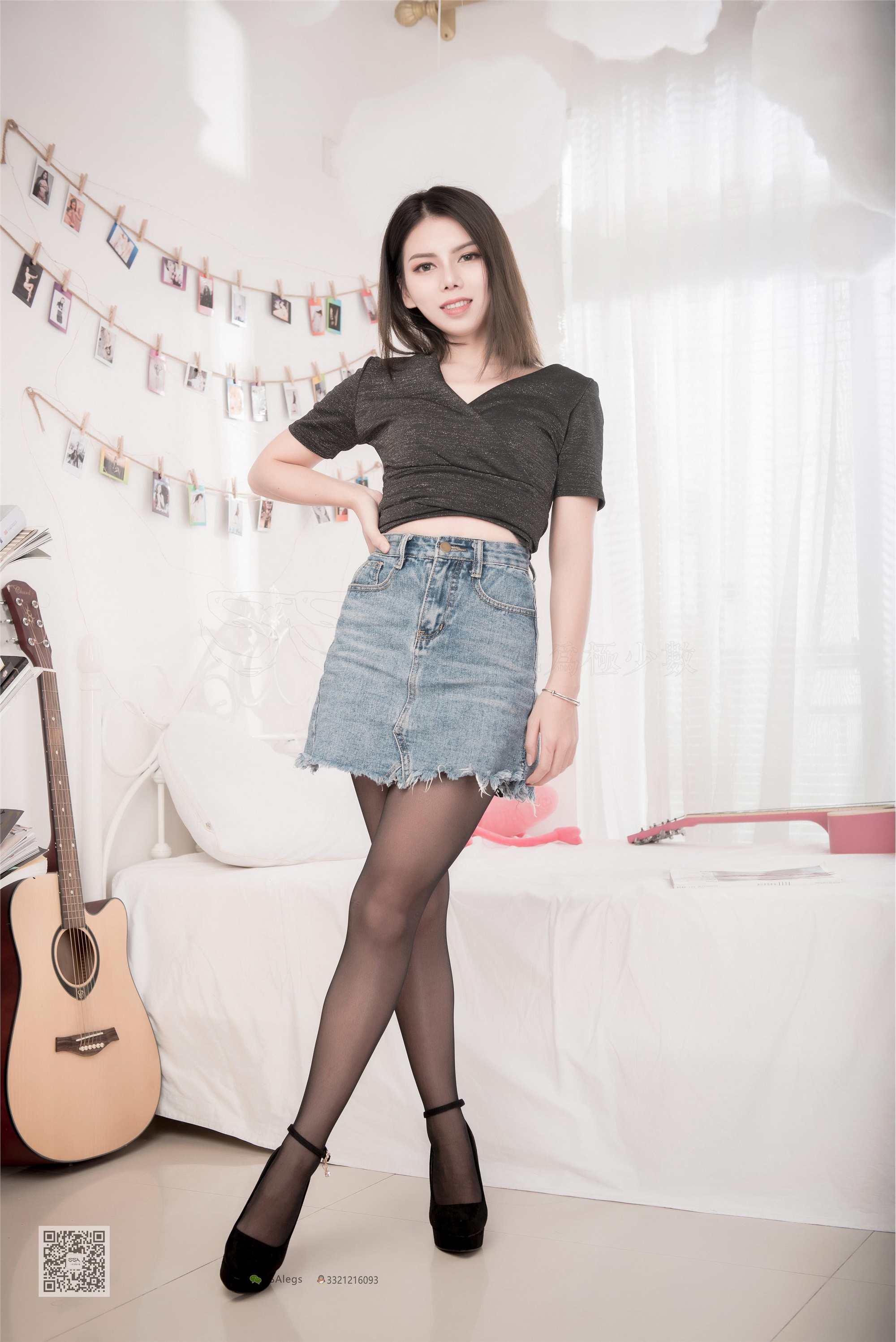 SSA丝社 NO.016 小娥 丰盈混血女郎小娥黑丝首秀